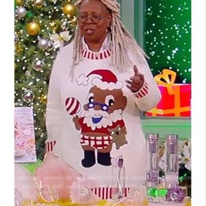DUBGEE Whoopi Baby Santa Sweater Women's White XL | #Christmas #Holiday